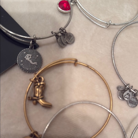 Alex and Ani Silver and Gold Charm Bracelets - Picture 3 of 8